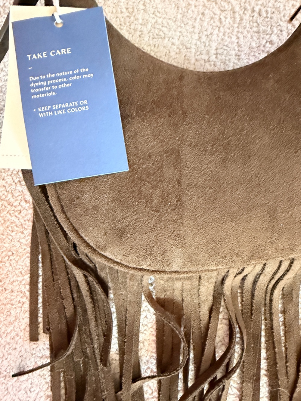 Universal Thread Brown Suede Fringe Shoulder Bag